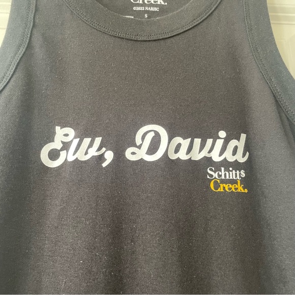 Schitt's Creek Ew David Ribbed Black Tank Top - Picture 5 of 9